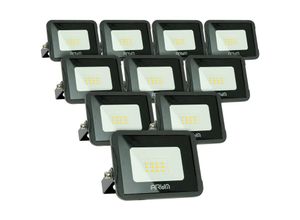 3700710812982 - Eclairage Design - Lot von 10 LED-Scheinwerfern 10W IP65 im Freien Température de Couleur Blanc Chaud 3000K