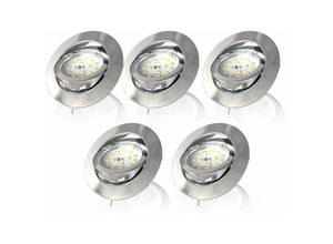 4057722002344 - Bklicht - 5x led Einbaustrahler dimmbar Einbau-Leuchten Spots 230V ultra-flach dimmbar set - 50