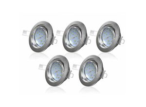 4057722019182 - Bklicht - led Einbaustrahler Deckenspots 5er Set Einbauleuchte ultra-flach 5W Schwenkbar - 50