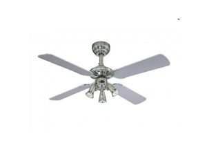 4895105610461 - Princess Euro Deckenventilator (Ø x H) 105 cm x 400 mm Flügelfarbe Graphit Gehäusefarbe (Details) Chrom (glänzend)