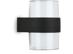 4059709005010 - Cludu led Außenwandleuchte IP44 Spritzwasserschutz Neutralweißes Licht Up- and Downlight schwarz 13 x 95 x 105 cm - Telefunken 4059709005010 - Cludu led Außenwandleuchte IP44 Spritzwasserschutz Neutralweißes Licht Up- and Downlight schwarz 13 x 95 x 105 cm - Telefunken