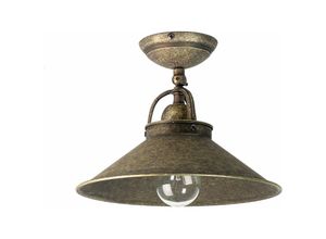 4251254243651 - Licht-erlebnisse - Massive Messinglampe Deckenleuchte Vintage in Bronze Antik - Bronze Antik matt