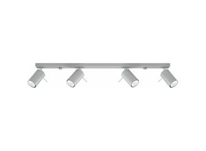 4251756347840 - Licht-erlebnisse - Deckenstrahler Wohnzimmer Flur Grau 80 cm Metall Modern Deckenspot - Grau