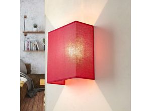 4251756309510 - Licht-erlebnisse - Wandleuchte Rot alice Loft Design Modern E27 wohnlich - Rot