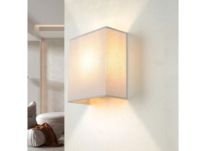 4251756309633 - Licht-erlebnisse - Wohnliche Wandlampe Grau Stoff wohnlich Up Down alice - Gipsgrau