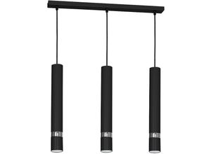 4251334787525 - Licht-erlebnisse - Schwarze Pendelleuchte Joker - Schwarz Silber 4251334787525 - Licht-erlebnisse - Schwarze Pendelleuchte Joker - Schwarz Silber