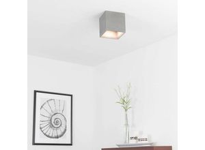 4251334797524 - Licht-erlebnisse - Betonlampe Deckenleuchte eckig GU10 Flur Wohnzimmer - Beton