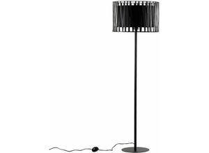 4251334822790 - Licht-erlebnisse - Moderne Stehlampe Schwarz Wohnzimmer145 cm klein mina - Schwarz