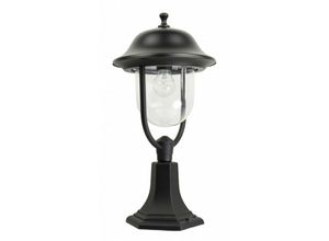 4251756344481 - Licht-erlebnisse - Wegeleuchte IP43 Schwarz E27 55 cm Rustikal Stehlampe außen Terrasse Garten - Schwarz