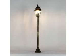 4251254261211 - Licht-erlebnisse - Wegeleuchte Garten salzburg H1m Tiffany Stil IP44 - Gold Antik