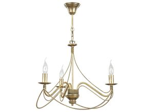 4251334859390 - Licht-erlebnisse - Kleiner Kronleuchter in Gold antik Rustikal 3-armig E14 Esszimmer Wohnzimmer - Gold Antik