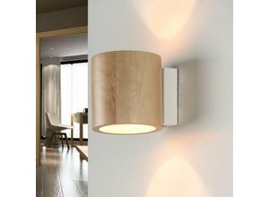 4251756347307 - Licht-erlebnisse - Wandlampe Holz Up Down G9 klein 10 cm hoch Flur Wohnzimmer Wandleuchte - Natur