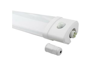 4252021306814 - Led Line - tri-proof 40W led 120cm Feuchtraumleuchte mit Bewegungsmelder Neutralweiß IP65 Wasserdicht Wannenleuchte