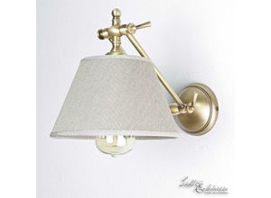 4251254242906 - Licht-erlebnisse - Wandlampe aus Echt-Messing Bronze Hell Snodo - Bronze hell glänzend Beige