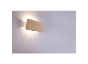 4251334750338 - Licht-erlebnisse - Design Wandleuchte Holzlampe oslo - Weiß helles Holz