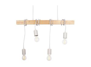 8435427132478 - Barcelona Led - Vintage Pendelleuchte aus Holz otto - 4 x E27 - Weiß