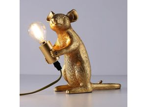 8435427131686 - Tischleuchte Maus aus Harz MOUSE Farbe Gold­far­ben - Gold­far­ben