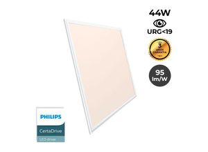 8435427124565 - Barcelona Led - LED-Einbaupanel 60X60cm 44W 3960LM UGR19 Philips Treiber Lichtfarbe Warmweiß - Warmweiß