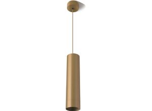 4252021312075 - - GU10 Hängeleuchte Zylinder Ø60mm x 250mm Deckenleuchte Hängelampe Pendelleuchte 1-Flammig Gold