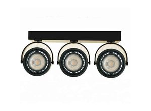 8435427103775 - Barcelona Led - Dreifach-LED-Aufbaustrahler iris für AR111 GU10-Glühlampe Farbe Schwarz - Schwarz