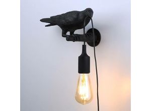 8435427125036 - Barcelona Led - Raven Harz Wandleuchte Corb Serie Bird Farbe Schwarz - Schwarz