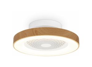 8435153278068 - Inspired Lighting - Mantra Tibet Mini Dimmbare LED-Deckenleuchte & 35-W-DC-Lüfter Fernbedienung Holzoptik Weiß