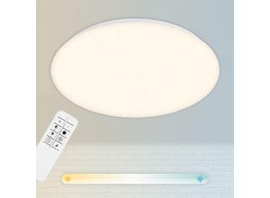 4002707329466 - Verb led Deckenleuchte Fernbedienung Dimmbar cct Farbtemperatursteuerung Sternendekor weiß 485 x 7 cm - Briloner