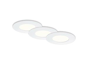 4002707363132 - - led Einbauleuchte leuchten flat in 49 w 450 lm IP44 weiß Kunststoff 3er Set ø 85 cm