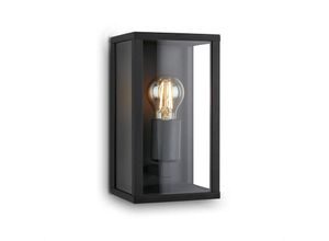 4002707416944 - Brilo - ner luanda Außenwandleuchte IP44 Spritzwasserschutz Retro-Design E27 Fassung schwarz 26 x 14 x 135 cm