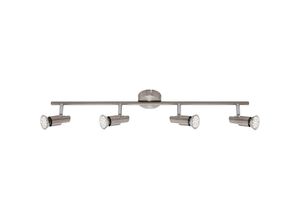 4002707300472 - Brilo - led Deckenleuchte Spotleuchte ner leuchten one 3 w 250 lm IP20 matt-nickel Metall inkl 4x GU10 675 x 8 x 12 cm