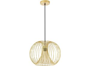 4251774976992 - Homcom - Hängeleuchte golde moderne Deckenlampe Deckenstrahler E27 40W Küche Bar Wohnzimmer Schlafzimmer Stahl Ø37 x 150H cm (ohne Birne)