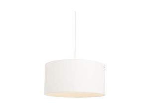 8718881085222 - Qazqa - Moderne Hängelampe weiß mit weißem Schirm 50 cm - Combi 1 - Weiß