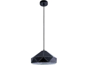 4066153006845 - Pacohome - Paco Home Pendelleuchte Hängelampe Esszimmer Esstischlampe Steampunk Lampe Textilkabel E27 ohne Leuchtmittel Schwarz-Weiß