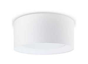 4061981194177 - Deckenlampe Esstisch Deko Wohnzimmer Modern Büro Rund Lampenschirm Stoff E27 Weiß Ø45cm - Paco Home