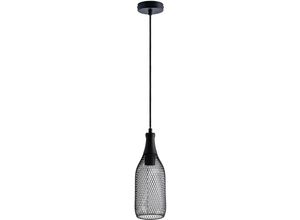 4066153007842 - Pacohome - Paco Home Pendelleuchte Hängelampe Esszimmer Esstischlampe Metall 15m Textilkabel Kürzbar ohne Leuchtmittel Schwarz