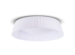 4061981194214 - Pacohome - Paco Home Deckenlampe Esstisch Deko Wohnzimmer Modern Büro Rund Lampenschirm Stoff E27 Weiß Ø37cm