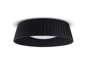 4061981194207 - Pacohome - Paco Home Deckenlampe Esstisch Deko Wohnzimmer Modern Büro Rund Lampenschirm Stoff E27 Schwarz Ø37cm