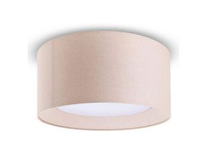 4061981194191 - Deckenlampe Esstisch Deko Wohnzimmer Modern Büro Rund Lampenschirm Stoff E27 Beige Ø45cm - Paco Home