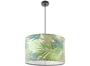 4061981178832 - Pacohome - Paco Home Pendelleuchte Esstisch Lampenschirm Küchenlampe Wohnzimmer Modern Jungle Palme Grün (Ø38cm) Pendelleuchte - Schwarz