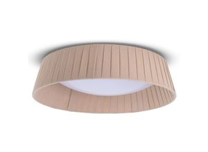 4061981194238 - Pacohome - Paco Home Deckenlampe Esstisch Deko Wohnzimmer Modern Büro Rund Lampenschirm Stoff E27 Beige Ø37cm