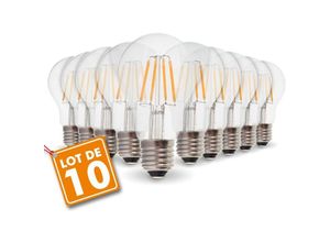 3700710812227 - Eclairage Design - Los mit 10 LED-Lampen E27 6W Filament Gl 54W warmweiß 2700K