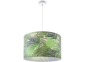 4061981178818 - Pacohome - Paco Home Pendelleuchte Esstisch Lampenschirm Küchenlampe Wohnzimmer Modern Jungle Palme Grün (Ø38cm) Pendelleuchte - Weiß