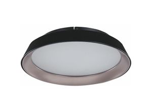 4251682281287 - Beliani - led Deckenleuchte Schwarz Metall und Acryl Rund Flach Warmweiß Modern Unterputzmontage für Wohnzimmer Küche Bad Schlafzimmer Esszimmer Flur