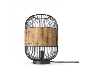 4061981217678 - Paco Home - Rattan Pendelleuchte Wohnzimmer Tischleuchte Boho Käfig Lampe Nachttisch Metall Natur (Ø24cm) Tischleute - Typ 4