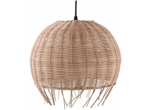 4260602375982 - Beliani - Hängeleuchte Hellbraun Rattan Schirm in Kugelform mit Korbgeflecht Ethno Stil - Natürlich 4260602375982 - Beliani - Hängeleuchte Hellbraun Rattan Schirm in Kugelform mit Korbgeflecht Ethno Stil - Natürlich