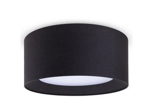 4061981194160 - Paco Home Deckenlampe Esstisch Deko Wohnzimmer Modern Büro Rund Lampenschirm Stoff E27 Schwarz Ø45cm