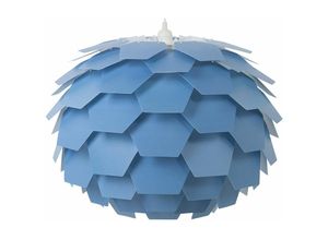 4260580926831 - Beliani - Hängeleuchte Blau Blumenform Zapfen großer Schirm Kinderzimmer Beleuchtung Modernes Design - Blau