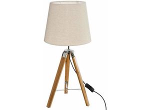 3560238360392 - Atmosphera - Lampe Stativ Bambus Lampenschirm Beige runo H58 beige