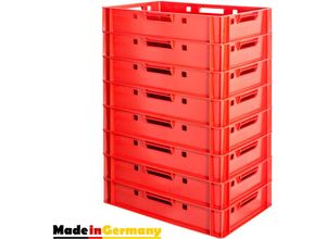 4059419140742 - 8 Stück E1 Fleischkisten Rot Kisten Eurobox Lebensmittelecht Metzgerkiste Box Aufbewahrungsbox Kunststoff Wanne Plastik Stapelbar Lagerkisten 60 x 40 4059419140742 - 8 Stück E1 Fleischkisten Rot Kisten Eurobox Lebensmittelecht Metzgerkiste Box Aufbewahrungsbox Kunststoff Wanne Plastik Stapelbar Lagerkisten 60 x 40