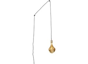 Image of Moderne Hängelampe gold mit Stecker inkl. LED Leuchtmittel dimmbar - Cavalux - Gold/Messing
